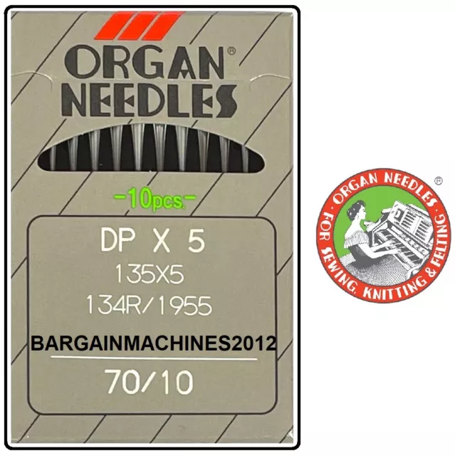 Organ Dp X 5 135 X 5 134 R / 1955 Size:70/10 Industrial Sewing Machine Needles