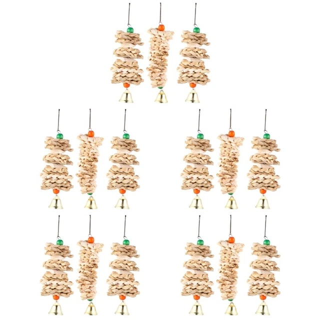 3 Pcs Papageienzubehör Spielzeug Aus Papageienholz