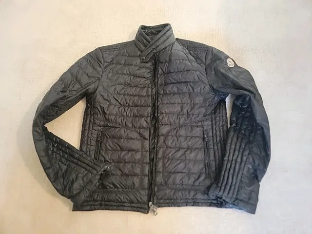 Moncler Womens Jacket Black Puffer Zip Down Size 1