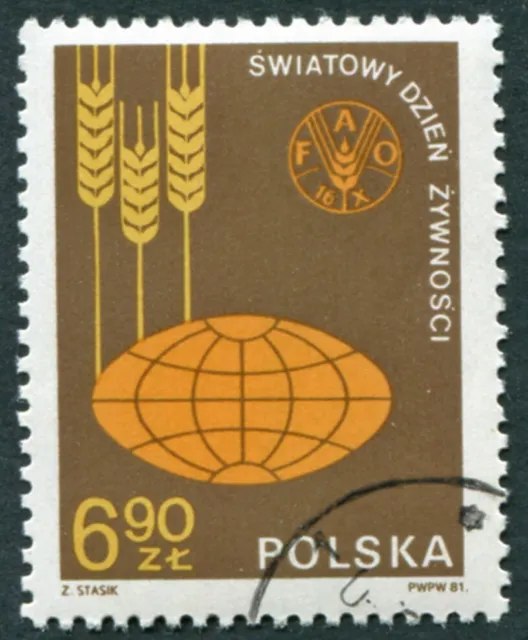 POLAND 1981 6z90 SG2778 used FG World Food Day #A02