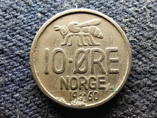 Norway Olav V (1957-1991) 10 Ore Coin 1960