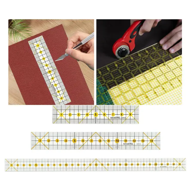 Sewing Cutting Ruler Fabric Ruler for Tailors Embroidery