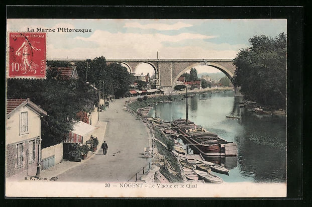 CPA Nogent-sur-Marne, Le Viaduc et le Quai