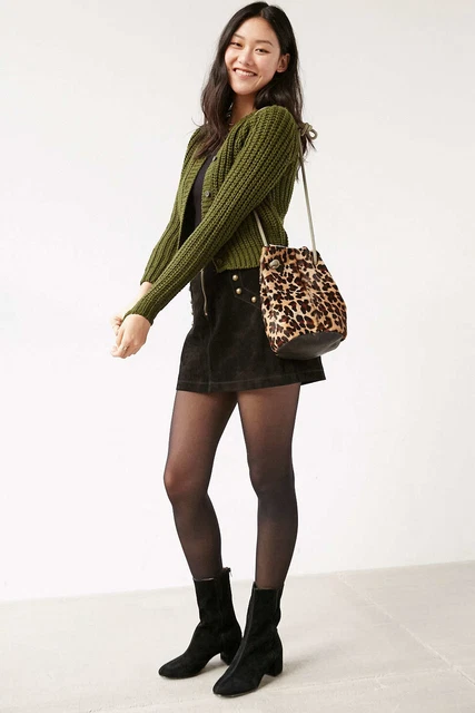 UNIF X URBAN Outfitters Women s Cropped Chloe Cardigan in Green