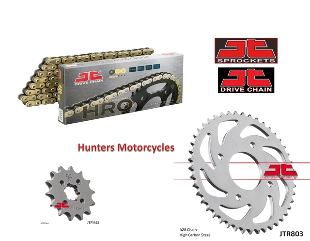 Fresh Drive For Your GSXR: JT/DID Heavy Duty Gold Chain & Sprocket Kit For Suzuki GSXR125 2017-2019
