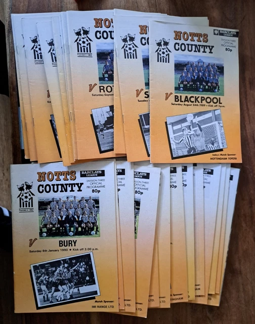 24 NOTTS COUNTY 1989 90 Home Programmes Plus Bolton Playoff Semifinal