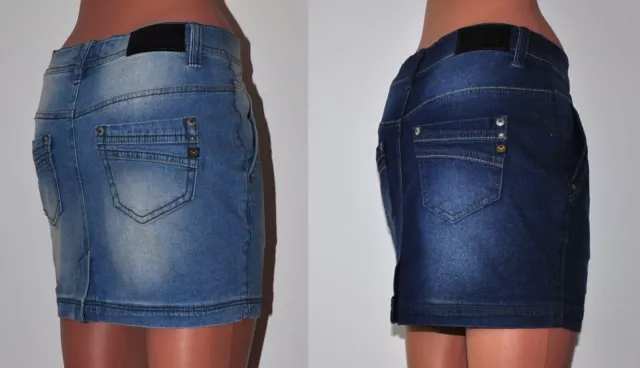 Damen Jeans Minirock Mini Rock blau/dunkelblau in verschiedene Größen