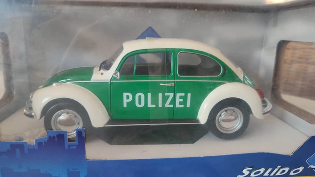Miniature neuve Volkswagen VW Beetle Coccinelle 1303 Polizei 1974 1/18 Solido
