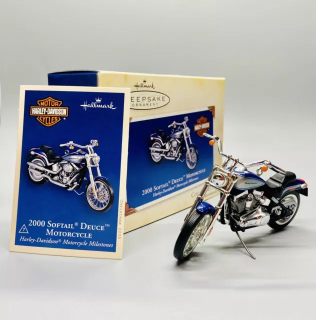 Hallmark Keepsake Harley Davidson Ornament 2000 Softail Deuce Motorcycle ‘05 NIB