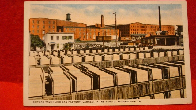 Petersburg, Va. "Seward Trunk & Bag Factory~Largest In The World" Luggage Boxes