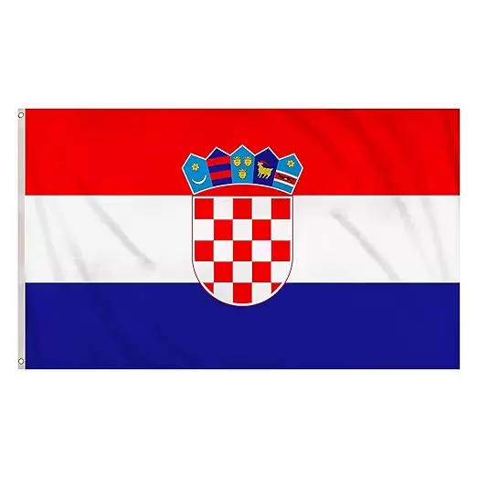 CROATIA FLAG LARGE DOUBLE STITCHED NATIONAL BANNER WITH BRASS EYELETS 5FT x 3FT