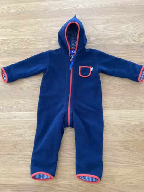 Finkid Fleece-Overall Puku navy/red Gr. 70/80, 6-12 Mon.