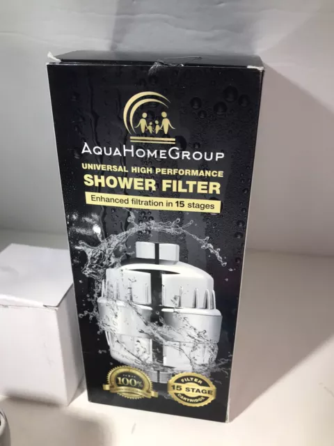 Filtro universal de cabezal de ducha de 15 etapas Aqua Home Group con 2 cartuchos NOB
