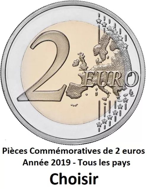 TOUTES LES PAYS DISPONIBLES ANNÉES 2019 - 2 Euros Commemorative - NOUVEAU UNC