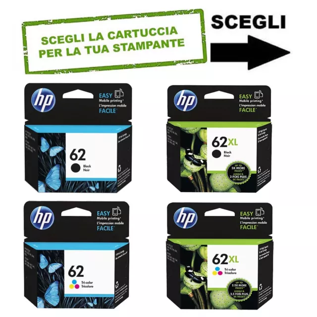CARTUCCIA ORIGINALE HP 62 series, per Envy, Officejet