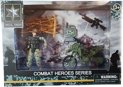 Coffret Special Forces Combat Heroes Series Avec Soldat Vehicule Et Accessoires