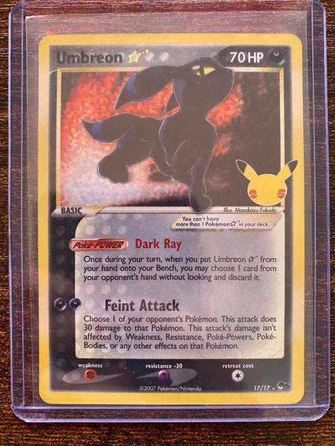 POKEMON UMBREON GOLD Star Celebrations Classic Collection 25th