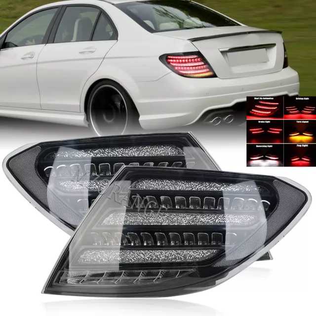 LED Smoked Tail Light Brake Lamp For Mercedes W204 C250 C300 2007 2008 2009-2014