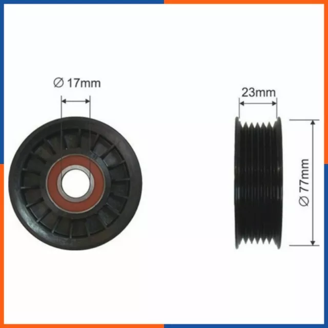 Galet tendeur de courroie d'accessoire pour CADILLAC | 24507684, 331316170671