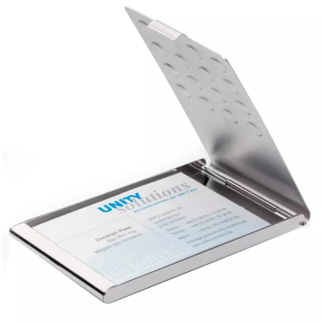 Visitenkarten-Etui BUSINESS CARD BOX CHROME, silber DURABLE 2440-23 (40055462127