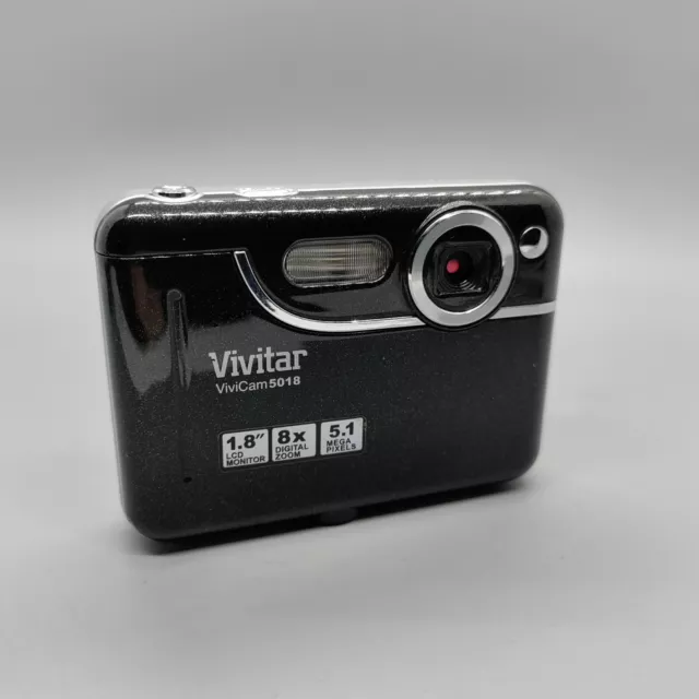 Vivitar Vivicam 5018 5.1MP Compact Digital Camera Black Tested