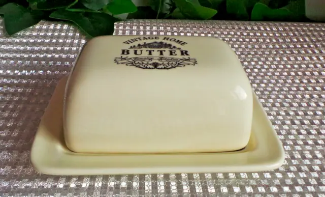 Vintage Home Country Kitchen Lidded Butter Dish