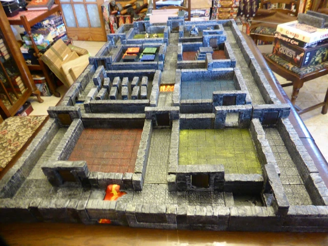 3D MODULAR TILES Heroquest Board Game Pattern Dungeons and Dragons 05 £ ...