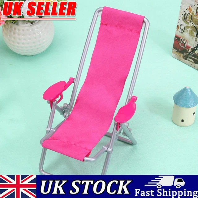 Plastic Model Beach Chair Foldable Mini CSimulation Leisure Chair for Doll House