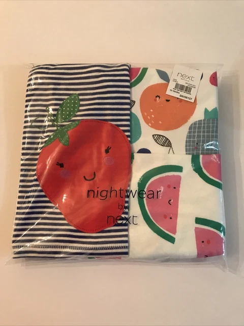 Next Baby Girls 3 Pack Short Fruit Pyjamas Age 12-18 Months *BNWT*