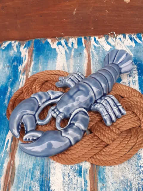 Aragosta in Ceramica Arredo Marina Stile Nautico Lobster Blu Da Tavolo E Parete