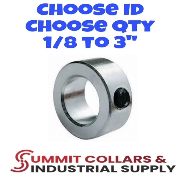 SHAFT SOLID STEEL ZINC PLATED SET  1/8 ID to 3" ID, you pick size and quantity