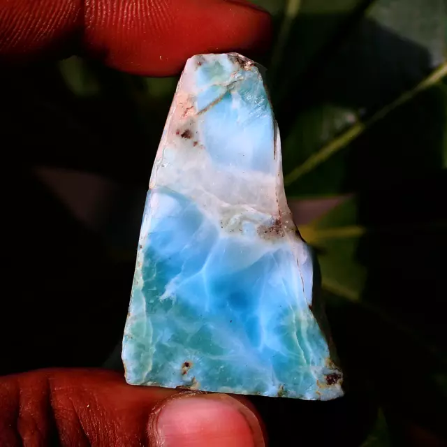 Larimar dominicain naturel, belle tranche de cristal brut, spécimen minéral...