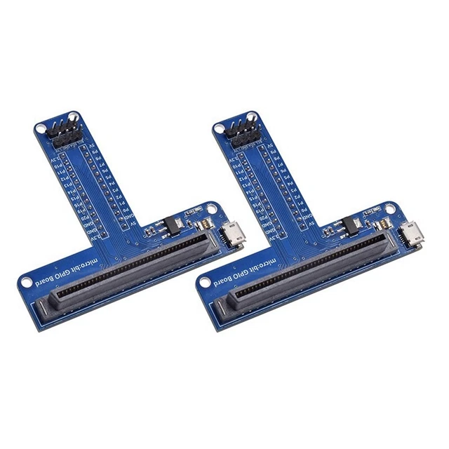 2X T-TYP ERWEITERUNG Adapter für Microbit Breadboard Python Grafische ...