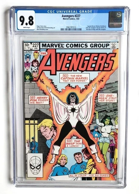 Avengers #227 Cgc 9.8 1983 *Monica Rambeau Capt Marvel Joins The Avengers*
