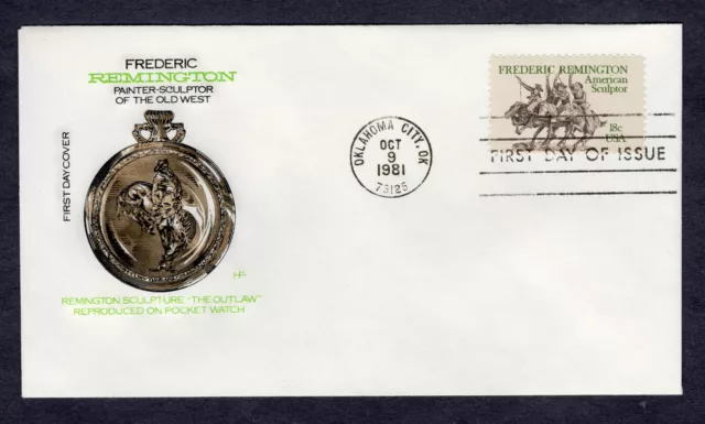 1981 Stamp #1934 Frederic Remington FDC HF Cachet