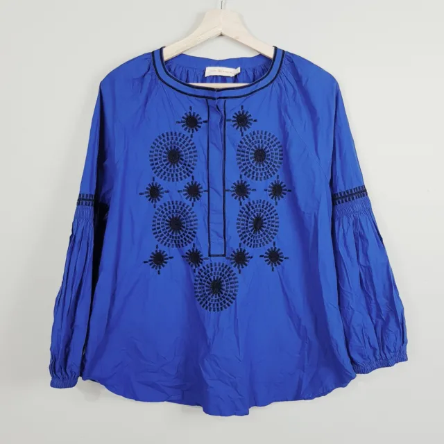 [ TORY BURCH ] Womens Aubrey Embroidered Tunic Top RRP$400+ | Size AU 12 or US 8