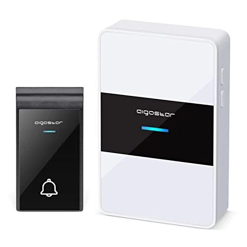 Aigostar Sonnette sans fil Extérieur Étanche Kit Carillon Électronique Carill...