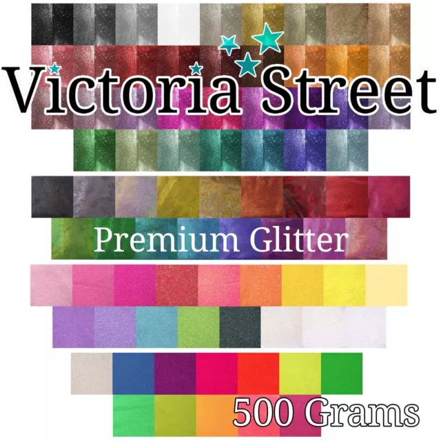 Victoria Street Glitter 500g Half KG Holographic Metallic Iridescent Neon Bulk