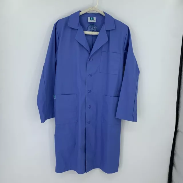 Adar 803 Universal Blue Lab Coat Unisex Size 38 Medical Uniforms Scrubs Pockets 2