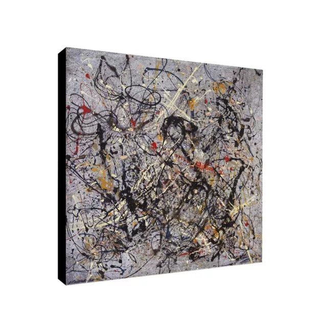 Jackson Pollock Number 18 Abstract Canvas Framed Wall Art Print - Various Sizes