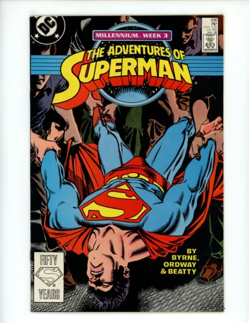 Adventures of Superman #436 Comic Book 1988 VF John Byrne Jerry Ordway DC