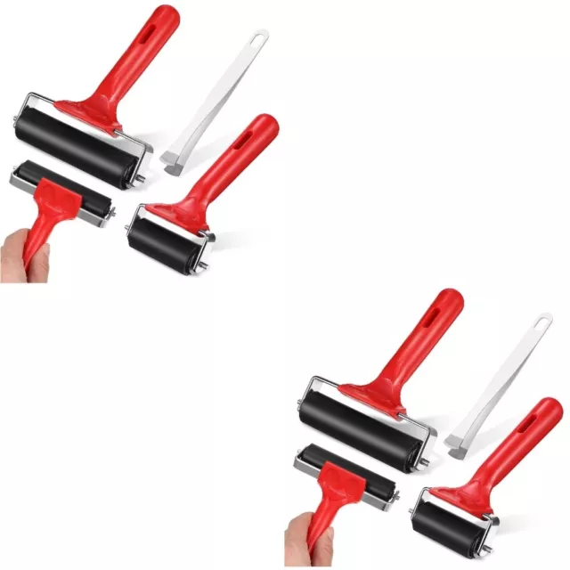 4 Pcs Brayer Roller for Crafts Oil Painting Tool Ink Applicator Art Supplies