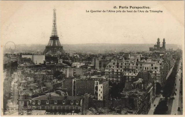 CPA PARIS Perspective. 45. Quartier de l'Alma (924426)