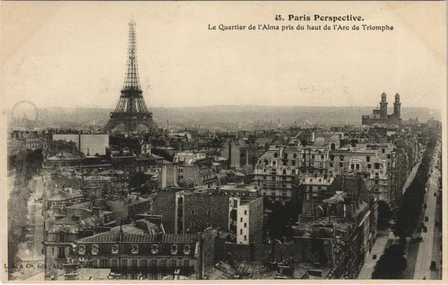 CPA PARIS Perspective. 45. Quartier de l'Alma (924426)