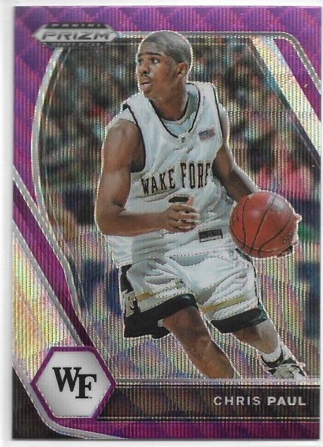 2021-22 PRIZM DRAFT PICKS PURPLE WAVE CHRIS PAUL  #68 Wake Forest