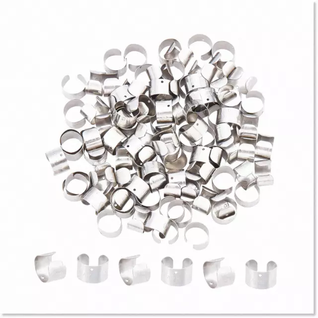 Stylish 100Pcs Non Piercing Ear Cuff Findings Set - Adjustable C Shape Cartilage