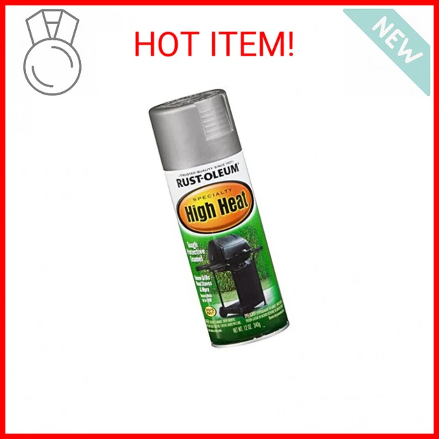 RUSTOLEUM 7716830 HIGH Heat Enamel Spray Paint, 12 oz, Silver 12.56
