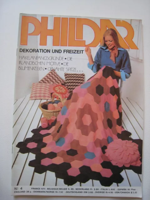 Phildar Heft Nr 4  Dekoration & Freizeit * Strick- u Häkelanleitungen * Vintage