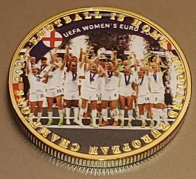Gold Items For Women 2026.ENGLAND WOMEN EUROS Gold Coin Final Signed World Cup 2022 2026 Football ...