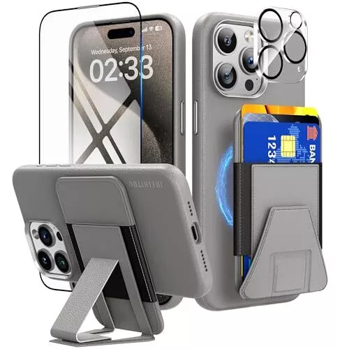 JUESHITUO Magnetic for iPhone 15 ProMax Case Wallet with Card HolderSuper Str...
